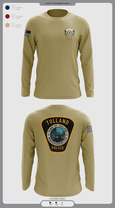 Tolland Police Department 15445764 Long Sleeve Performance Shirt 3