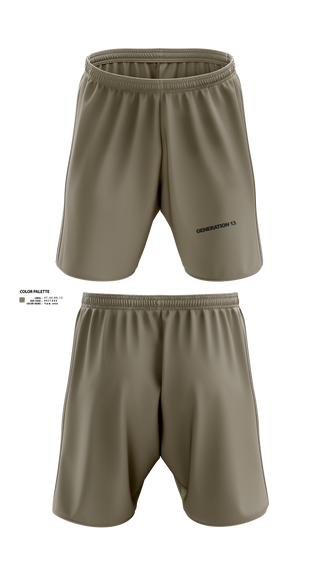 Athletic Shorts With Pockets, Generation 13, , Teamtime, Team time, sublimation, custom sports apparel, team uniforms, spirit wear, spiritwear, sports uniforms, custom shirts, team store, custom team store, fundraiser sports, apparel fundraiser