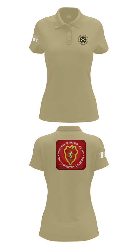 Womens Short Sleeve Performance Polo, 25th infantry division C-Btry 1/8 FA, , Teamtime, Team time, sublimation, custom sports apparel, team uniforms, spirit wear, spiritwear, sports uniforms, custom shirts, team store, custom team store, fundraiser sports, apparel fundraiser