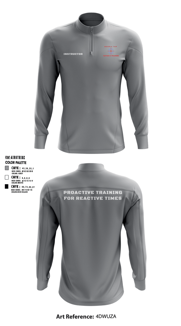 Quarter Zip Jacket, Double Tap Tactics, , Teamtime, Team time, sublimation, custom sports apparel, team uniforms, spirit wear, spiritwear, sports uniforms, custom shirts, team store, custom team store, fundraiser sports, apparel fundraiser