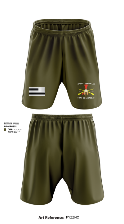 Alpha Company 1-138th Infantry Regiment 86891833 Athletic Shorts With Pockets - 102