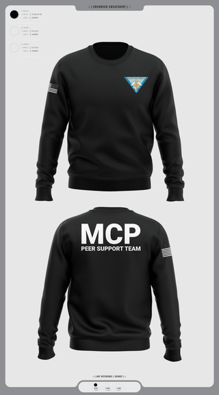 Crew Neck Sweatshirt, Montgomery County Police Peer Support Team, Police, Teamtime, Team time, sublimation, custom sports apparel, team uniforms, spirit wear, spiritwear, sports uniforms, custom shirts, team store, custom team store, fundraiser sports, apparel fundraiser