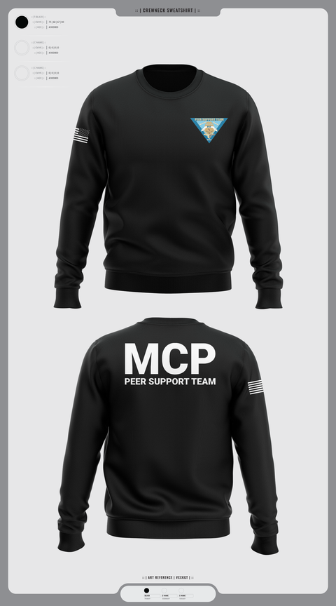 Crew Neck Sweatshirt, Montgomery County Police Peer Support Team, Police, Teamtime, Team time, sublimation, custom sports apparel, team uniforms, spirit wear, spiritwear, sports uniforms, custom shirts, team store, custom team store, fundraiser sports, apparel fundraiser