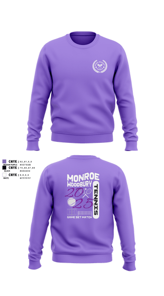 Crew Neck Sweatshirt, Monroe Woodbury, Tennis, Teamtime, Team time, sublimation, custom sports apparel, team uniforms, spirit wear, spiritwear, sports uniforms, custom shirts, team store, custom team store, fundraiser sports, apparel fundraiser