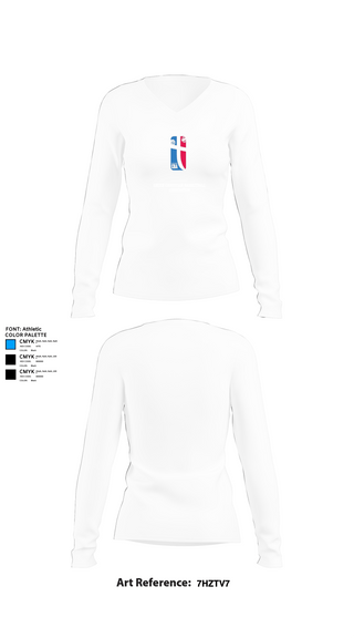 Womens Long Sleeve Vneck Shirt, Greer Christian Basketball Association, Men's Basketball, Teamtime, Team time, sublimation, custom sports apparel, team uniforms, spirit wear, spiritwear, sports uniforms, custom shirts, team store, custom team store, fundraiser sports, apparel fundraiser