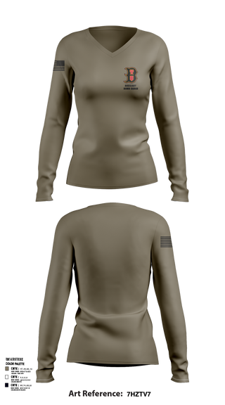 Womens Long Sleeve Vneck Shirt, 387th EOD, , Teamtime, Team time, sublimation, custom sports apparel, team uniforms, spirit wear, spiritwear, sports uniforms, custom shirts, team store, custom team store, fundraiser sports, apparel fundraiser