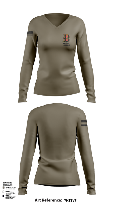 387th EOD 88373306 Women's Long Sleeve V-neck Shirt - 103