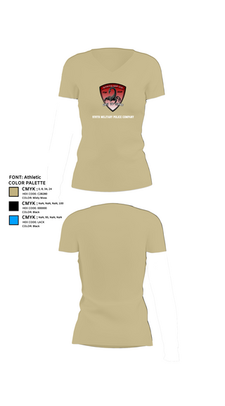 Womens Short Sleeve Vneck Shirt, 978th Military Police Company, , Teamtime, Team time, sublimation, custom sports apparel, team uniforms, spirit wear, spiritwear, sports uniforms, custom shirts, team store, custom team store, fundraiser sports, apparel fundraiser