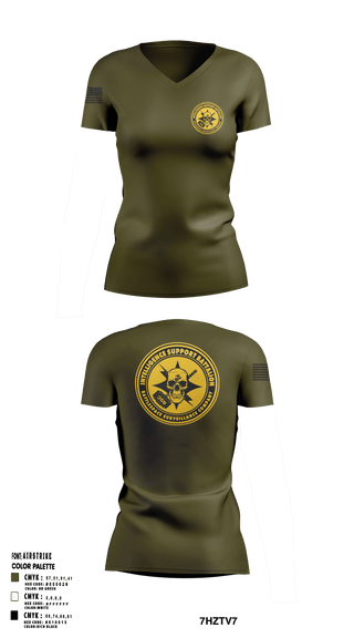 Womens Short Sleeve Vneck Shirt, Battlespace Surveillance Company, , Teamtime, Team time, sublimation, custom sports apparel, team uniforms, spirit wear, spiritwear, sports uniforms, custom shirts, team store, custom team store, fundraiser sports, apparel fundraiser