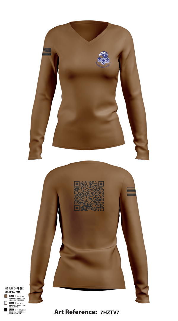 Womens Long Sleeve Vneck Shirt, Randolph AFB Top III, , Teamtime, Team time, sublimation, custom sports apparel, team uniforms, spirit wear, spiritwear, sports uniforms, custom shirts, team store, custom team store, fundraiser sports, apparel fundraiser