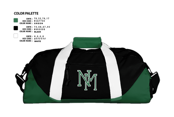 Duffle Bag, New Milford High School Tennis, Tennis, Teamtime, Team time, sublimation, custom sports apparel, team uniforms, spirit wear, spiritwear, sports uniforms, custom shirts, team store, custom team store, fundraiser sports, apparel fundraiser