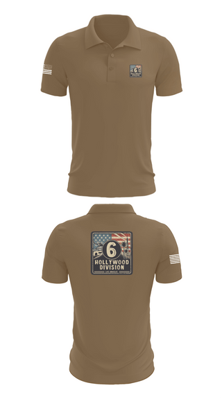 Short Sleeve Performance Polo, Hollywood Division, Police, Teamtime, Team time, sublimation, custom sports apparel, team uniforms, spirit wear, spiritwear, sports uniforms, custom shirts, team store, custom team store, fundraiser sports, apparel fundraiser