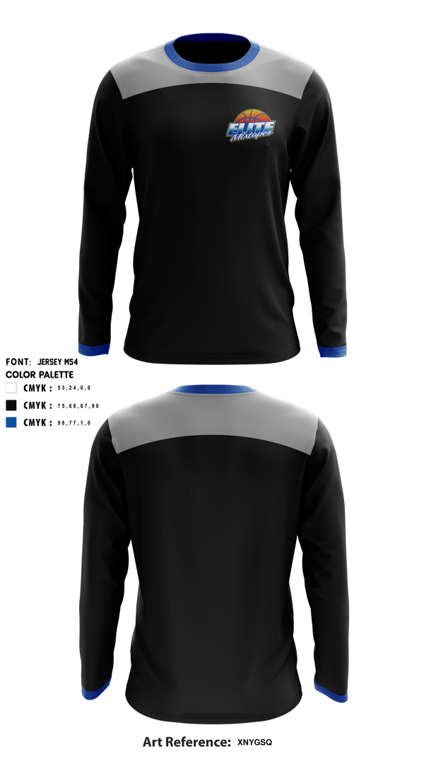 Long Sleeve Performance Shirt, Elite Mixtapes, Men's Basketball, Teamtime, Team time, sublimation, custom sports apparel, team uniforms, spirit wear, spiritwear, sports uniforms, custom shirts, team store, custom team store, fundraiser sports, apparel fundraiser