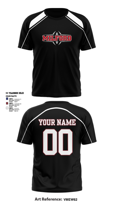 Milford Eagles Pop Warner Football and Cheer 85500081 Short Sleeve Performance Shirt - 4 (2)