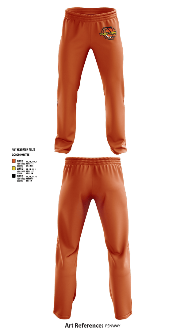 Sweatpants, Coach Deon Fundamental Youth Basketball Training, Men's Basketball, Teamtime, Team time, sublimation, custom sports apparel, team uniforms, spirit wear, spiritwear, sports uniforms, custom shirts, team store, custom team store, fundraiser sports, apparel fundraiser