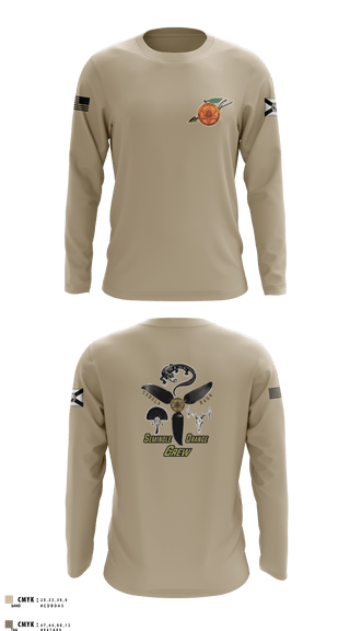 Long Sleeve Performance Shirt, Seminole / Orange Crew, , Teamtime, Team time, sublimation, custom sports apparel, team uniforms, spirit wear, spiritwear, sports uniforms, custom shirts, team store, custom team store, fundraiser sports, apparel fundraiser