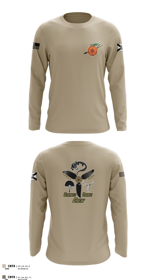 Long Sleeve Performance Shirt, Seminole / Orange Crew, , Teamtime, Team time, sublimation, custom sports apparel, team uniforms, spirit wear, spiritwear, sports uniforms, custom shirts, team store, custom team store, fundraiser sports, apparel fundraiser