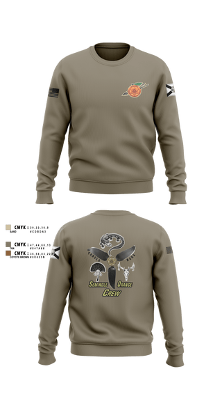 Crew Neck Sweatshirt, Seminole / Orange Crew, , Teamtime, Team time, sublimation, custom sports apparel, team uniforms, spirit wear, spiritwear, sports uniforms, custom shirts, team store, custom team store, fundraiser sports, apparel fundraiser