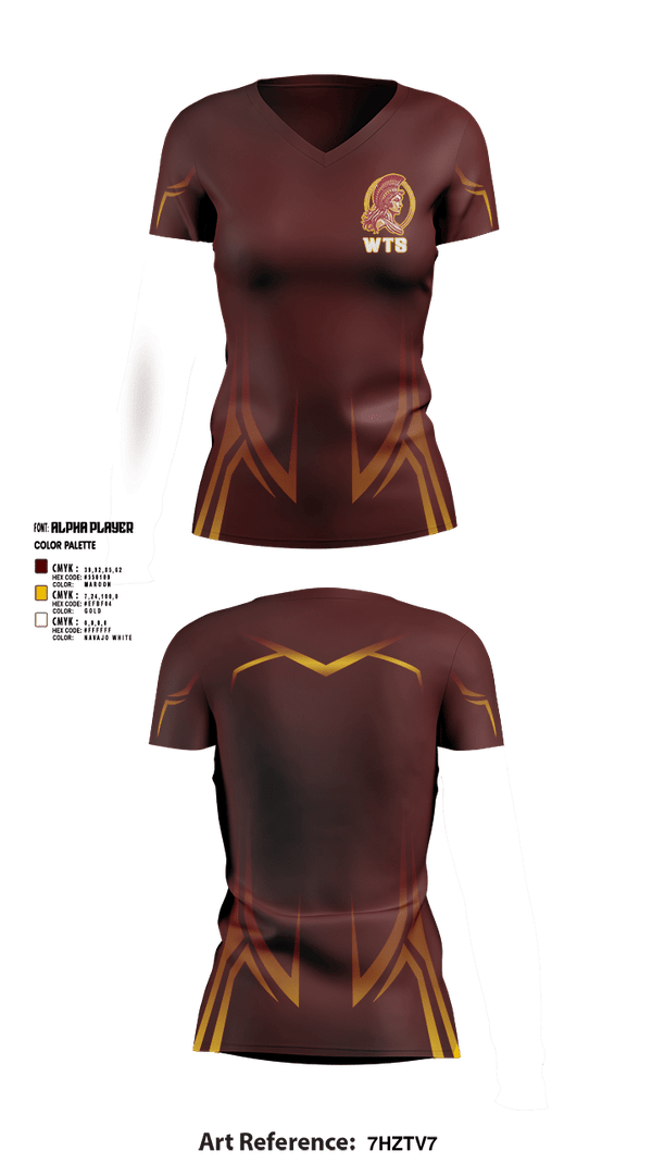 Womens Short Sleeve Vneck Shirt, West Tampa spartans, , Teamtime, Team time, sublimation, custom sports apparel, team uniforms, spirit wear, spiritwear, sports uniforms, custom shirts, team store, custom team store, fundraiser sports, apparel fundraiser