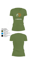 DJ CONTRACTORS 12982889 Women's Short Sleeve V-neck Shirt - 20