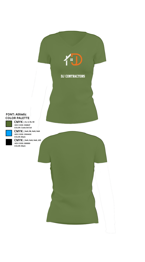 Womens Short Sleeve Vneck Shirt, DJ CONTRACTORS, , Teamtime, Team time, sublimation, custom sports apparel, team uniforms, spirit wear, spiritwear, sports uniforms, custom shirts, team store, custom team store, fundraiser sports, apparel fundraiser