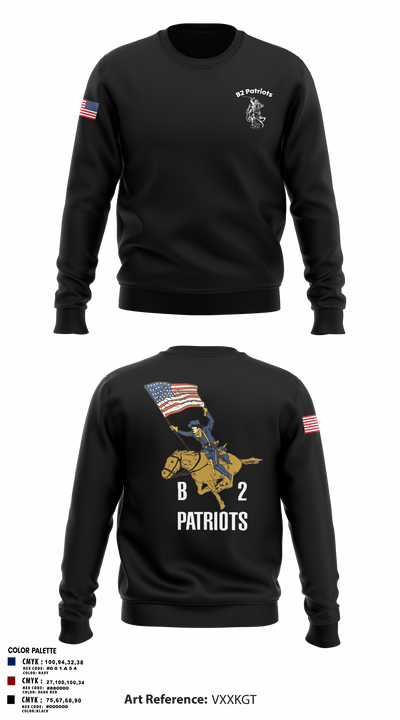 B2 Patriots no C flag Crew Neck Sweatshirt - 3