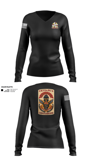 Womens Long Sleeve Vneck Shirt, Kirk U.S. Army Health Clinic, , Teamtime, Team time, sublimation, custom sports apparel, team uniforms, spirit wear, spiritwear, sports uniforms, custom shirts, team store, custom team store, fundraiser sports, apparel fundraiser