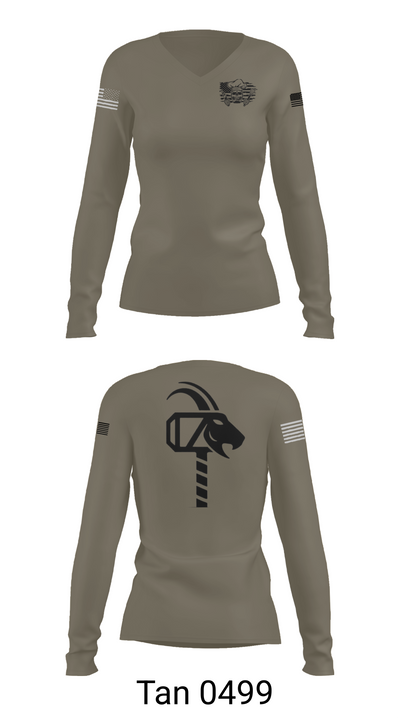 900th QM 2040275 Women's Long Sleeve V-neck Shirt - 73