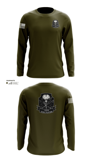 Long Sleeve Performance Shirt, 1-153 IN Scout Platoon, National Guard, Teamtime, Team time, sublimation, custom sports apparel, team uniforms, spirit wear, spiritwear, sports uniforms, custom shirts, team store, custom team store, fundraiser sports, apparel fundraiser