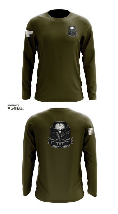 1-153 IN Scout Platoon 12516150 Long Sleeve Performance Shirt 6