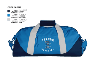 Duffle Bag, Beacon Bluedemons, Baseball, Teamtime, Team time, sublimation, custom sports apparel, team uniforms, spirit wear, spiritwear, sports uniforms, custom shirts, team store, custom team store, fundraiser sports, apparel fundraiser