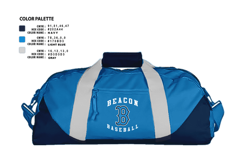 Duffle Bag, Beacon Bluedemons, Baseball, Teamtime, Team time, sublimation, custom sports apparel, team uniforms, spirit wear, spiritwear, sports uniforms, custom shirts, team store, custom team store, fundraiser sports, apparel fundraiser