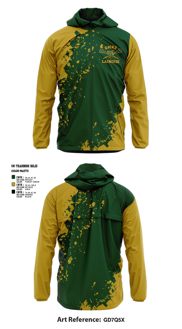Windbreaker, Great Mills High School Lacrosse, Women's Lacrosse, Teamtime, Team time, sublimation, custom sports apparel, team uniforms, spirit wear, spiritwear, sports uniforms, custom shirts, team store, custom team store, fundraiser sports, apparel fundraiser