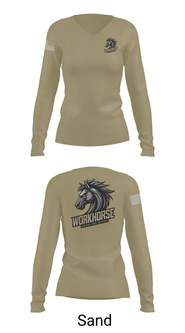 Womens Long Sleeve Vneck Shirt, 224th MI, Army, Teamtime, Team time, sublimation, custom sports apparel, team uniforms, spirit wear, spiritwear, sports uniforms, custom shirts, team store, custom team store, fundraiser sports, apparel fundraiser