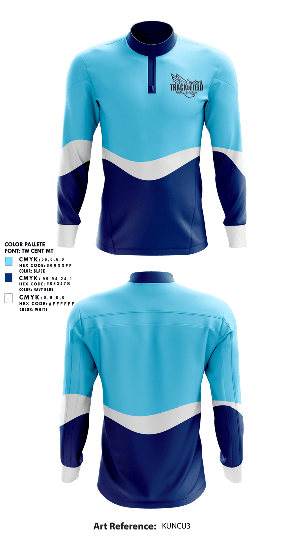 Quarter Zip Jacket, Southwest Edgecombe Cougars, Track & Field, Teamtime, Team time, sublimation, custom sports apparel, team uniforms, spirit wear, spiritwear, sports uniforms, custom shirts, team store, custom team store, fundraiser sports, apparel fundraiser