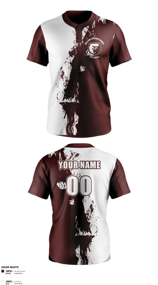 Two Button Softball Jersey, Willow Springs Bears Softball, Softball, Teamtime, Team time, sublimation, custom sports apparel, team uniforms, spirit wear, spiritwear, sports uniforms, custom shirts, team store, custom team store, fundraiser sports, apparel fundraiser
