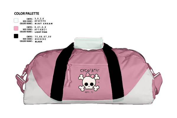 Duffle Bag, Cycopaths Oahu, Spirit Store, Teamtime, Team time, sublimation, custom sports apparel, team uniforms, spirit wear, spiritwear, sports uniforms, custom shirts, team store, custom team store, fundraiser sports, apparel fundraiser