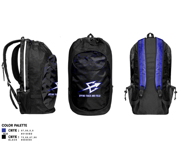 Gear Bag, Epping Track and Field, Track & Field, Teamtime, Team time, sublimation, custom sports apparel, team uniforms, spirit wear, spiritwear, sports uniforms, custom shirts, team store, custom team store, fundraiser sports, apparel fundraiser