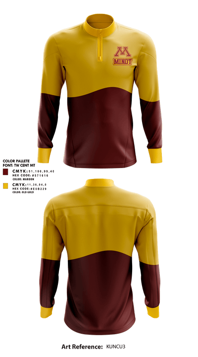Minot High Majettes Track & Field 57491282 Quarter Zip Jacket - 1