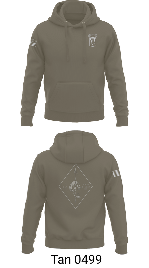 Hoodie, Chosen Co. 1-102D INF, Army, Teamtime, Team time, sublimation, custom sports apparel, team uniforms, spirit wear, spiritwear, sports uniforms, custom shirts, team store, custom team store, fundraiser sports, apparel fundraiser