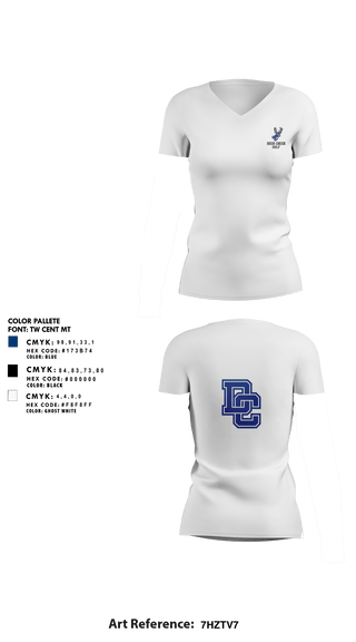 Womens Short Sleeve Vneck Shirt, Deer Creek Antlers, Golf, Teamtime, Team time, sublimation, custom sports apparel, team uniforms, spirit wear, spiritwear, sports uniforms, custom shirts, team store, custom team store, fundraiser sports, apparel fundraiser