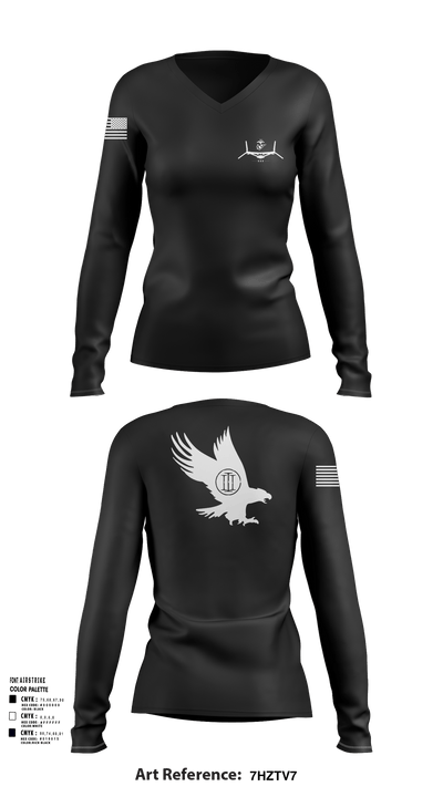 MVIM Level 3 52585841 Women's Long Sleeve V-neck Shirt - 101