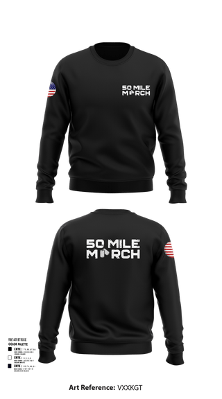 Crew Neck Sweatshirt, 50 Mile March, , Teamtime, Team time, sublimation, custom sports apparel, team uniforms, spirit wear, spiritwear, sports uniforms, custom shirts, team store, custom team store, fundraiser sports, apparel fundraiser