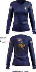 B2 Patriots 81066333 Women's Long Sleeve V-neck Shirt - 36