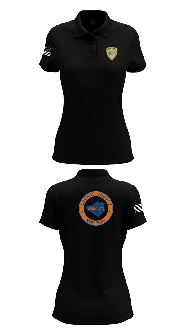 Womens Short Sleeve Performance Polo, Orange County REACT, , Teamtime, Team time, sublimation, custom sports apparel, team uniforms, spirit wear, spiritwear, sports uniforms, custom shirts, team store, custom team store, fundraiser sports, apparel fundraiser