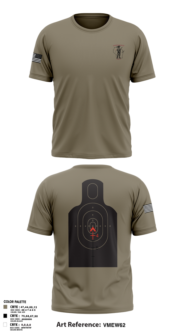 Old School Cotton Feel Shirt, WIARNG Marksmanship, , Teamtime, Team time, sublimation, custom sports apparel, team uniforms, spirit wear, spiritwear, sports uniforms, custom shirts, team store, custom team store, fundraiser sports, apparel fundraiser