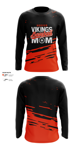 Long Sleeve Performance Shirt, North Canton Hoover Vikings, Baseball, Teamtime, Team time, sublimation, custom sports apparel, team uniforms, spirit wear, spiritwear, sports uniforms, custom shirts, team store, custom team store, fundraiser sports, apparel fundraiser