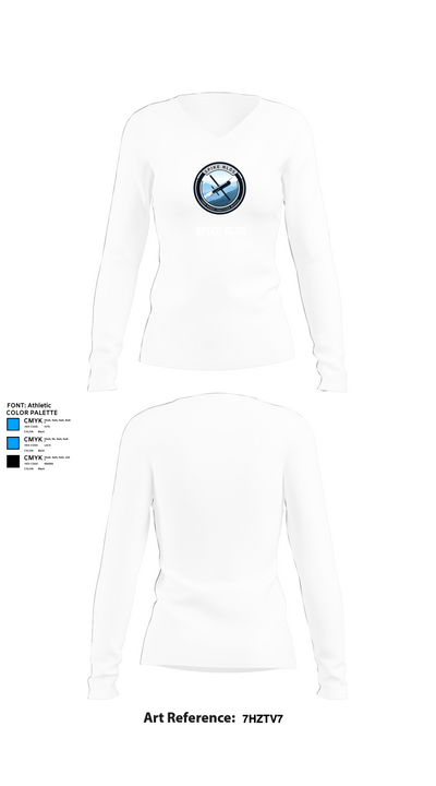 SPIKE NLOS 52924735 Women's Long Sleeve V-neck Shirt - 15