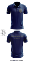 San Marcos Police Drone Unit 43960495 Short Sleeve Performance Polo - 18