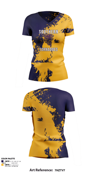 Womens Short Sleeve Vneck Shirt, Southern Middle School Track and Field, Track & Field, Teamtime, Team time, sublimation, custom sports apparel, team uniforms, spirit wear, spiritwear, sports uniforms, custom shirts, team store, custom team store, fundraiser sports, apparel fundraiser